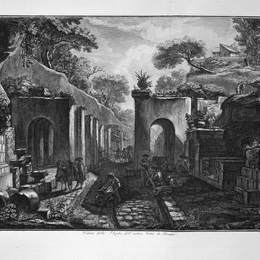 《庞贝古城古城港景观设计》乔瓦尼·巴蒂斯塔·皮拉内西(Giovanni Battista Piranesi)高清作品欣赏