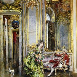 《侯爵的朋友》乔瓦尼·波尔蒂尼(Giovanni Boldini)高清作品欣赏