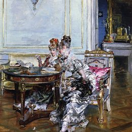 《自信》乔瓦尼·波尔蒂尼(Giovanni Boldini)高清作品欣赏