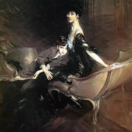 《安慰，淋浴。》乔瓦尼·波尔蒂尼(Giovanni Boldini)高清作品欣赏