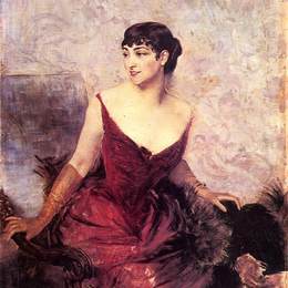 乔瓦尼·波尔蒂尼(Giovanni Boldini)高清作品:Countess de Rasty Seated in an Armchair