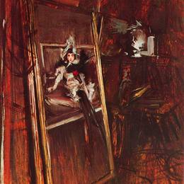 乔瓦尼·波尔蒂尼(Giovanni Boldini)高清作品:Inside the Studio of the Painter with Errazuriz Damsel