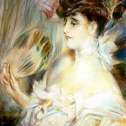 乔瓦尼·波尔蒂尼(Giovanni Boldini)高清作品:Madame Marie-Louise Herouet