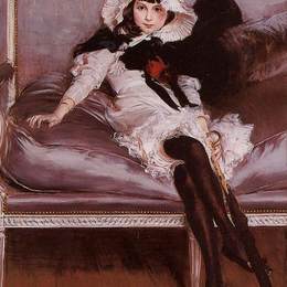 乔瓦尼·波尔蒂尼(Giovanni Boldini)高清作品:Portrait of Giovinetta Errazuriz