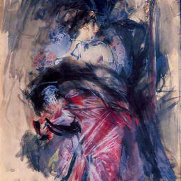 《长廊》乔瓦尼·波尔蒂尼(Giovanni Boldini)高清作品欣赏