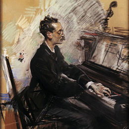 乔瓦尼·波尔蒂尼(Giovanni Boldini)高清作品:The Pianist A. Rey Colaco