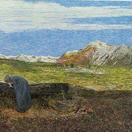 《喷泉边的女人》乔凡尼·塞冈提尼(Giovanni Segantini)高清作品欣赏