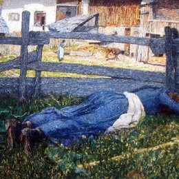 《汝河》乔凡尼·塞冈提尼(Giovanni Segantini)高清作品欣赏