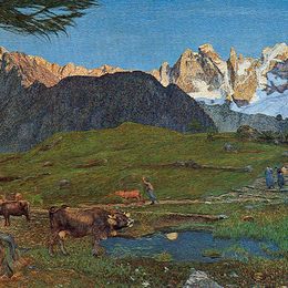 乔凡尼·塞冈提尼(Giovanni Segantini)高清作品:Werden - Erster Teil Des Alpentryptichons