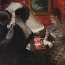 《环绕阴凉》朱塞佩·德·尼蒂斯(Giuseppe de Nittis)高清作品欣赏