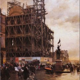 《巴黎金字塔》朱塞佩·德·尼蒂斯(Giuseppe de Nittis)高清作品欣赏