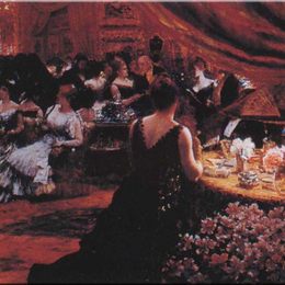 《玛蒂尔德公主的沙龙》朱塞佩·德·尼蒂斯(Giuseppe de Nittis)高清作品欣赏