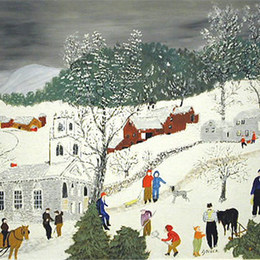 《让我帮忙》摩西奶奶(Grandma Moses)高清作品欣赏