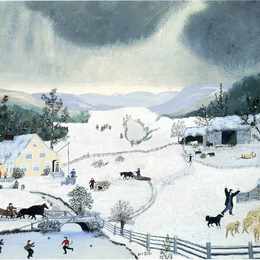 《冬天》摩西奶奶(Grandma Moses)高清作品欣赏