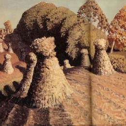 《爱荷华玉米田》格兰特伍德(Grant Wood)高清作品欣赏