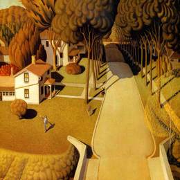 《赫伯特胡佛的诞生地》格兰特伍德(Grant Wood)高清作品欣赏