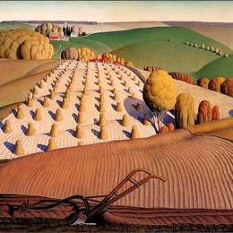 《秋耕》格兰特伍德(Grant Wood)高清作品欣赏