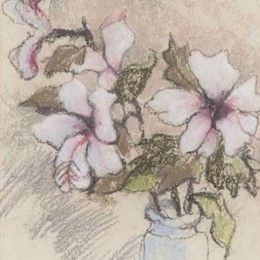 《木槿的静物》格雷戈尔·布萨尔(Gregoire Boonzaier)高清作品欣赏