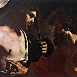 《怀疑托马斯》圭尔奇诺(Guercino)高清作品欣赏