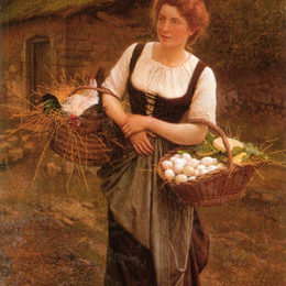 《农场女郎》古斯塔夫·布朗格(Gustave Boulanger)高清作品欣赏