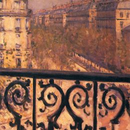《巴黎的阳台》古斯塔夫·卡里伯特(Gustave Caillebotte)高清作品欣赏
