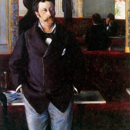 《在咖啡馆，鲁昂》古斯塔夫·卡里伯特(Gustave Caillebotte)高清作品欣赏