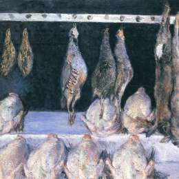 《鸡和野鸟的展示》古斯塔夫·卡里伯特(Gustave Caillebotte)高清作品欣赏
