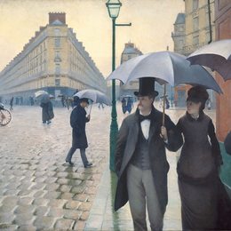 《巴黎，一个雨天》古斯塔夫·卡里伯特(Gustave Caillebotte)高清作品欣赏