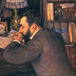 《东方学校教师考尔迭画像》古斯塔夫·卡里伯特(Gustave Caillebotte)高清作品欣赏