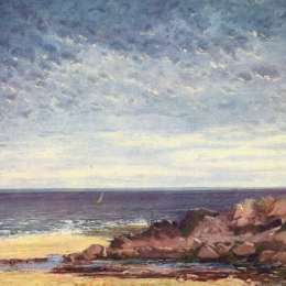 《诺曼底海岸》古斯塔夫·库尔贝(Gustave Courbet)高清作品欣赏