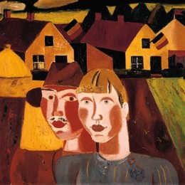 《乐村互惠村》古斯塔夫德斯梅特(Gustave de Smet)高清作品欣赏