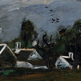 《农舍景观》古斯塔夫德斯梅特(Gustave de Smet)高清作品欣赏