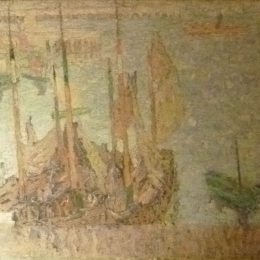 《奥斯坦德港》古斯塔夫德斯梅特(Gustave de Smet)高清作品欣赏