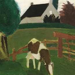 《放牧母牛》古斯塔夫德斯梅特(Gustave de Smet)高清作品欣赏