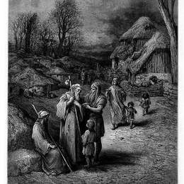 《野蛮人对朝圣者的殷勤款待》古斯塔夫·多尔(Gustave Dore)高清作品欣赏