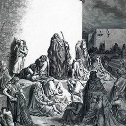《人们为破坏耶路撒冷而哀悼。》古斯塔夫·多尔(Gustave Dore)高清作品欣赏