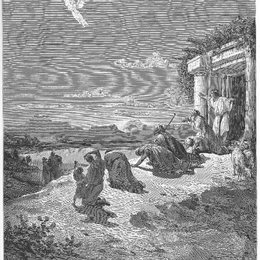 《天使拉斐尔和托比特家族》古斯塔夫·多尔(Gustave Dore)高清作品欣赏