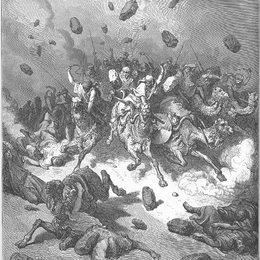 《亚摩利人的军队被毁了。》古斯塔夫·多尔(Gustave Dore)高清作品欣赏