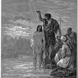 《耶稣的洗礼》古斯塔夫·多尔(Gustave Dore)高清作品欣赏