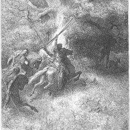 《押沙龙之死》古斯塔夫·多尔(Gustave Dore)高清作品欣赏