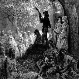 《我院的偏离，纳瓦拉国王》古斯塔夫·多尔(Gustave Dore)高清作品欣赏