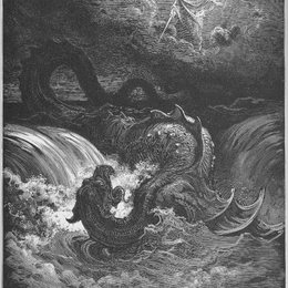 《利维坦的毁灭》古斯塔夫·多尔(Gustave Dore)高清作品欣赏