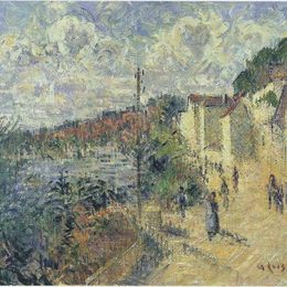 《波尔多的贝尼亚克码头》古斯塔夫·洛伊索(Gustave Loiseau)高清作品欣赏