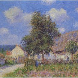 《沃德勒伊小农场》古斯塔夫·洛伊索(Gustave Loiseau)高清作品欣赏