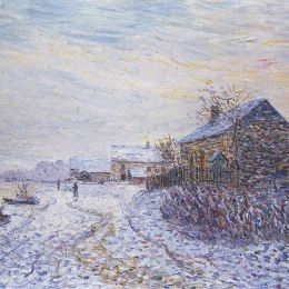 《塞纳河附近的雪崩》古斯塔夫·洛伊索(Gustave Loiseau)高清作品欣赏