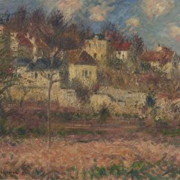 《山上的村庄》古斯塔夫·洛伊索(Gustave Loiseau)高清作品欣赏