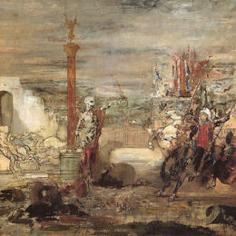 《死亡的受害者的乌鸦的赢家的比赛》古斯塔夫·莫罗(Gustave Moreau)高清作品欣赏