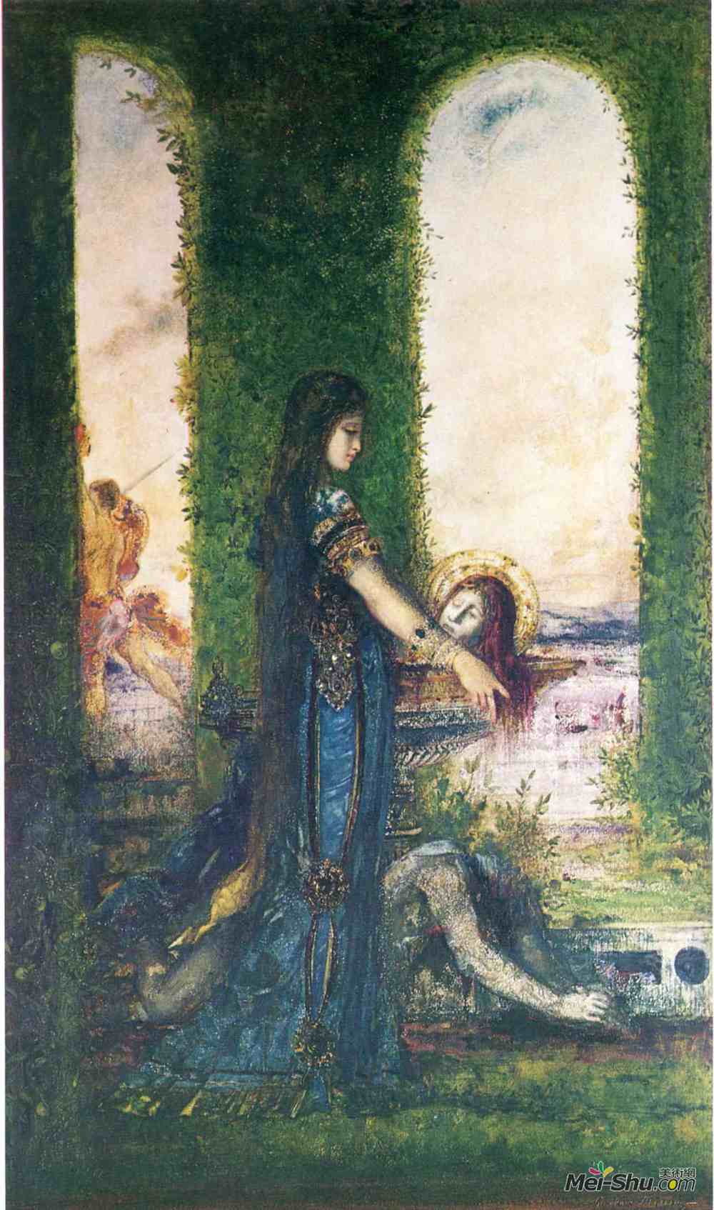 《莎乐美在花园里》古斯塔夫·莫罗(gustave moreau)高清作品欣赏_古