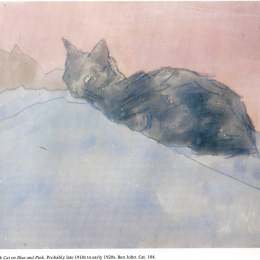 《蓝色和粉红色的黑猫》格温·约翰(Gwen John)高清作品欣赏