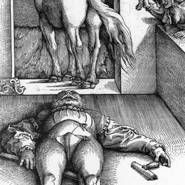 《睡新郎和女巫》汉斯·鲍当(Hans Baldung)高清作品欣赏